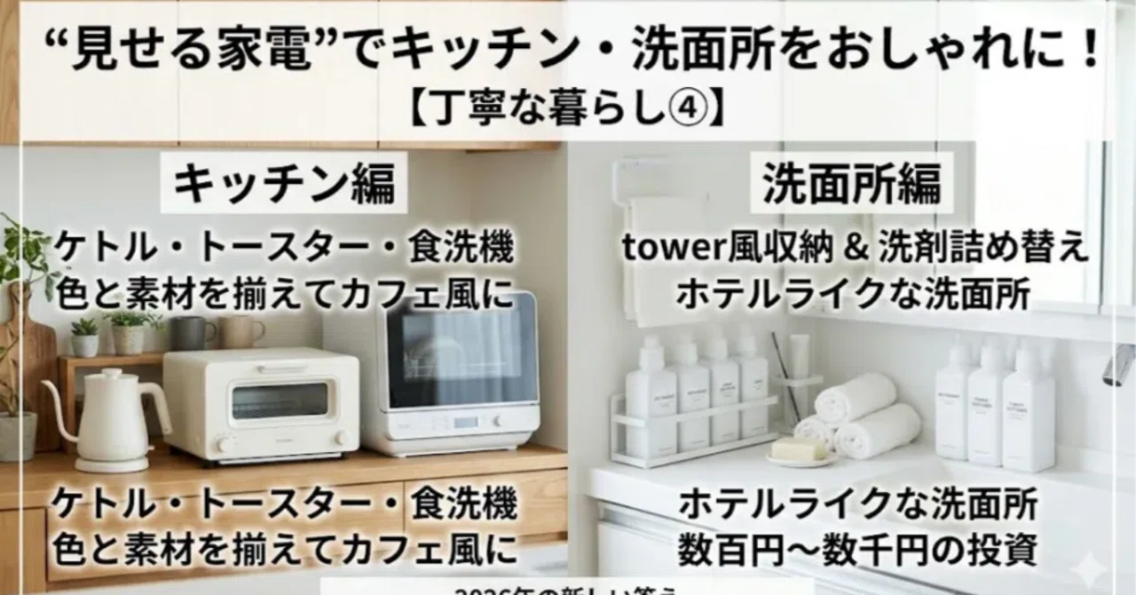 丁寧な暮らし④｜見せる家電でキッチンを映えさせる方法｜びわおちゃん 
