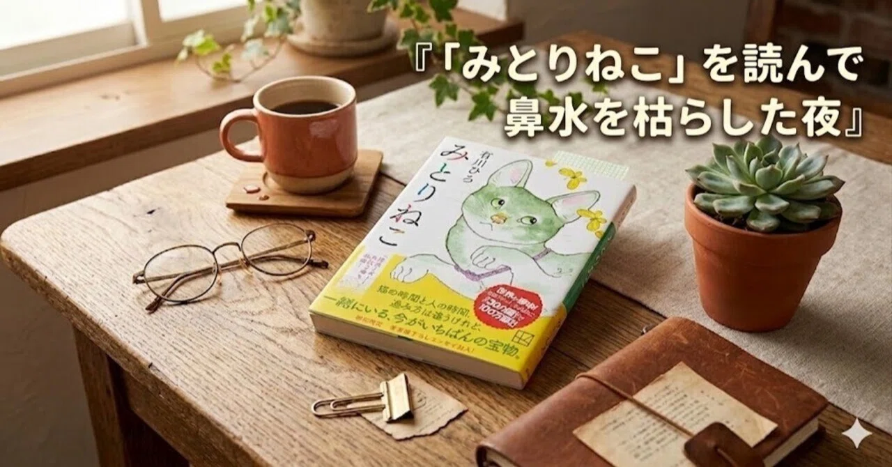 アラ還おじさんが顔面崩壊。「みとりねこ」を読んで鼻水を枯らした夜