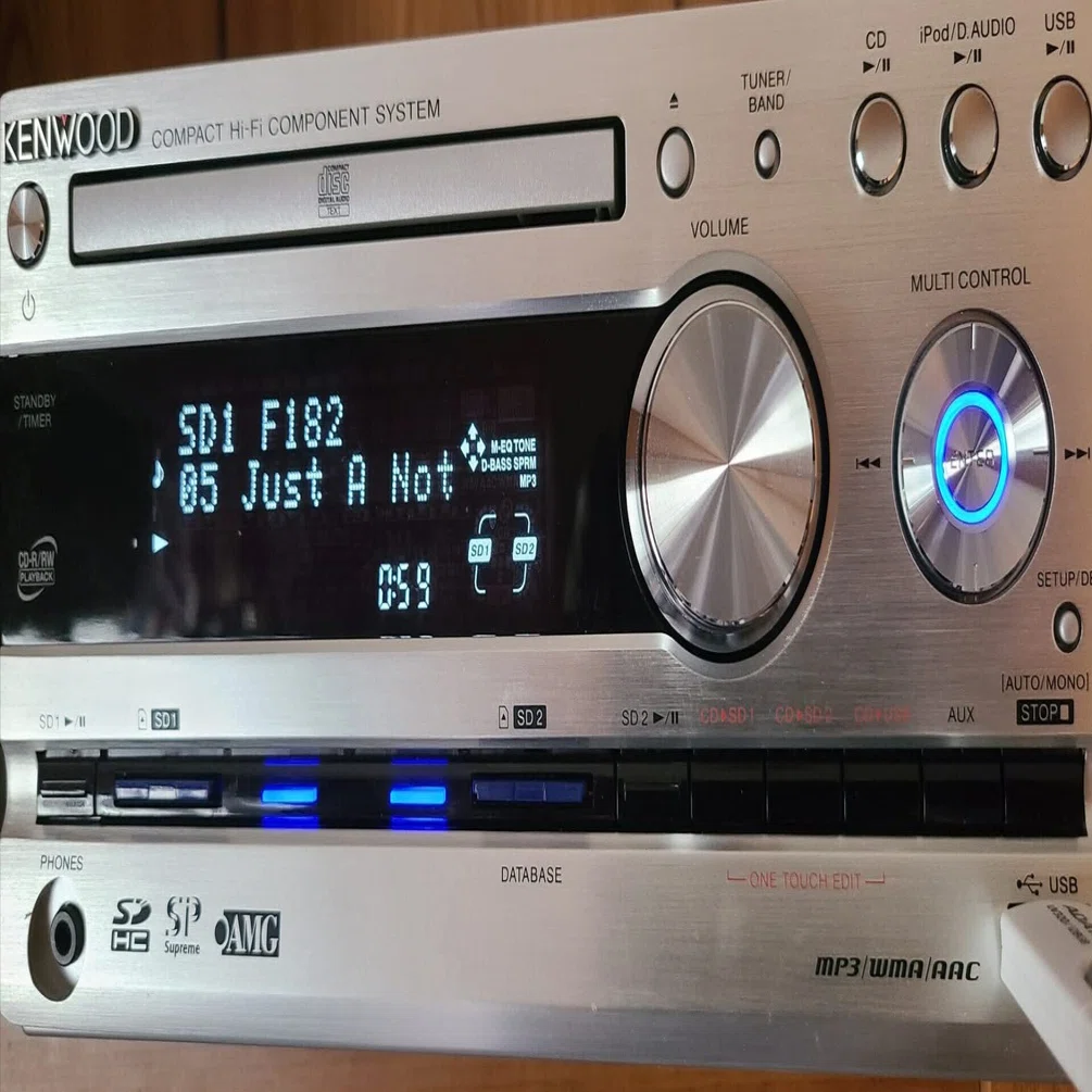 KENWOOD RD-UDE77 ミニコンポ リモコン付き 美品】KENWOOD RD-UDE77 ミニコンボ CD USB SD MP3リモコン付き コンポ
