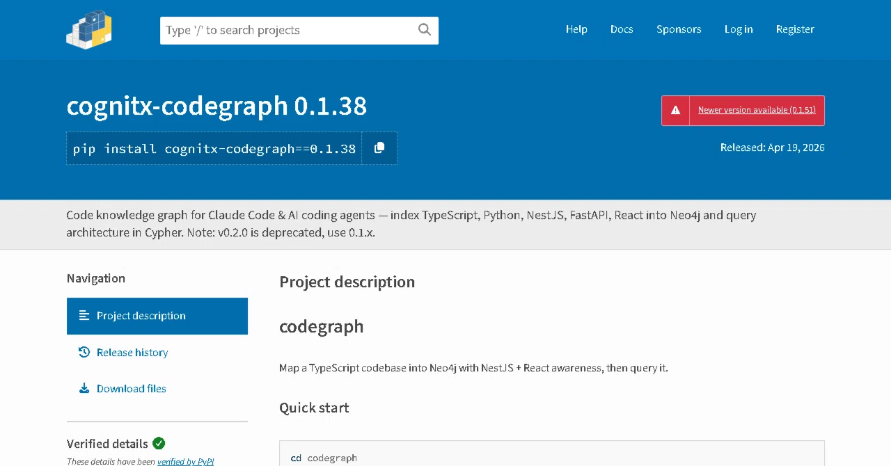 cognitx-codegraph 0.1.38でClaude Code向けのコード知識グラフをNeo4jに最適化|HAXAI_LAB
