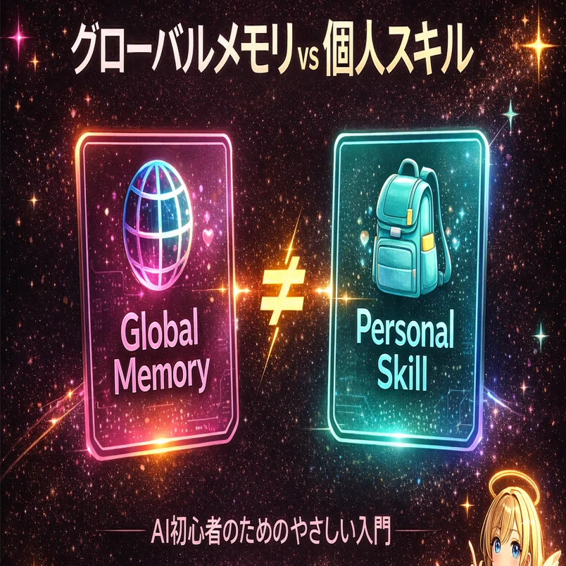 グローバルメモリ」と「個人スキル」って何？Claudeをもっと賢く育てる