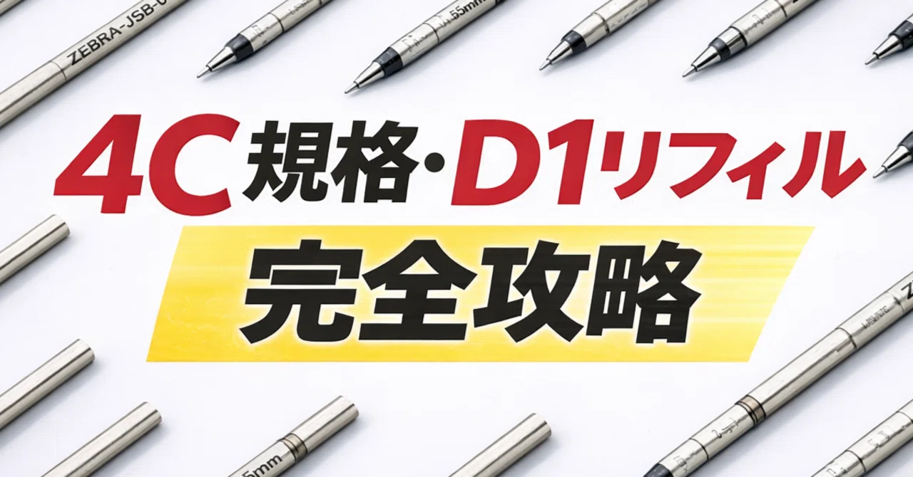 リフィル沼】4C規格・D1リフィル 完全攻略🖋｜ずØ。│気づいたら替芯を