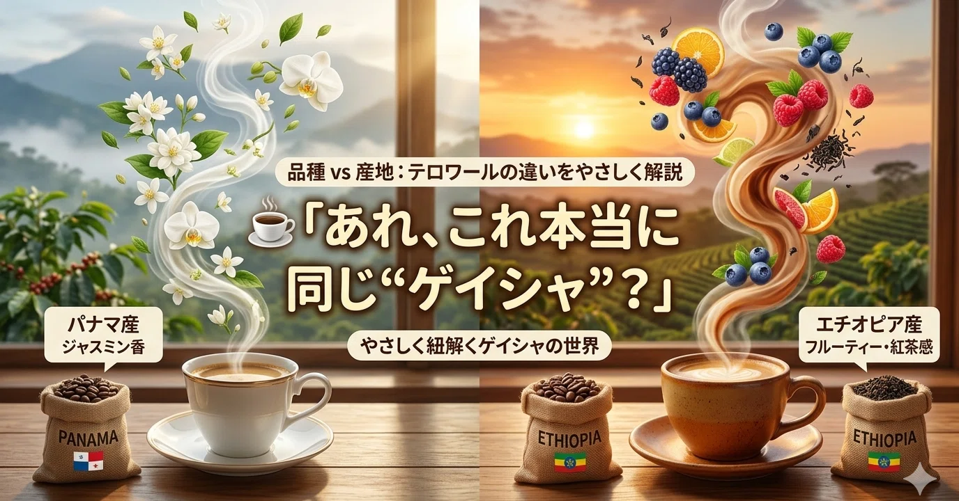 完全比較】パナマとエチオピアのゲイシャは何が違う？同じ品種でも