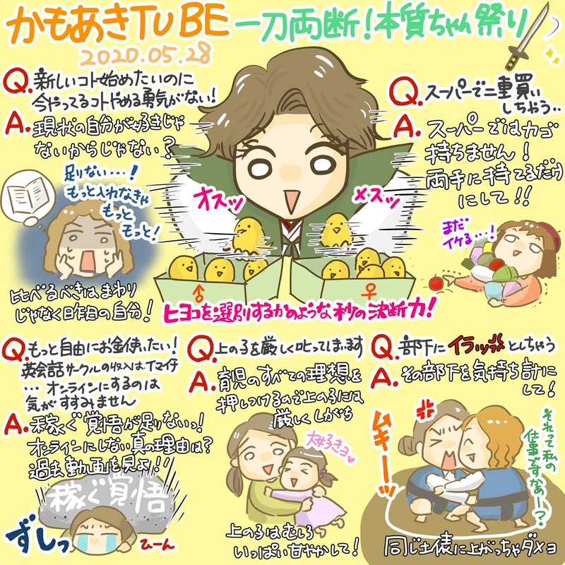 かもあきtube感想年5月28日 一刀両断本質ちゃん祭り きょこ 漫画家 Apdだけど楽しく生きてます 仮 21年刊行予定 Note