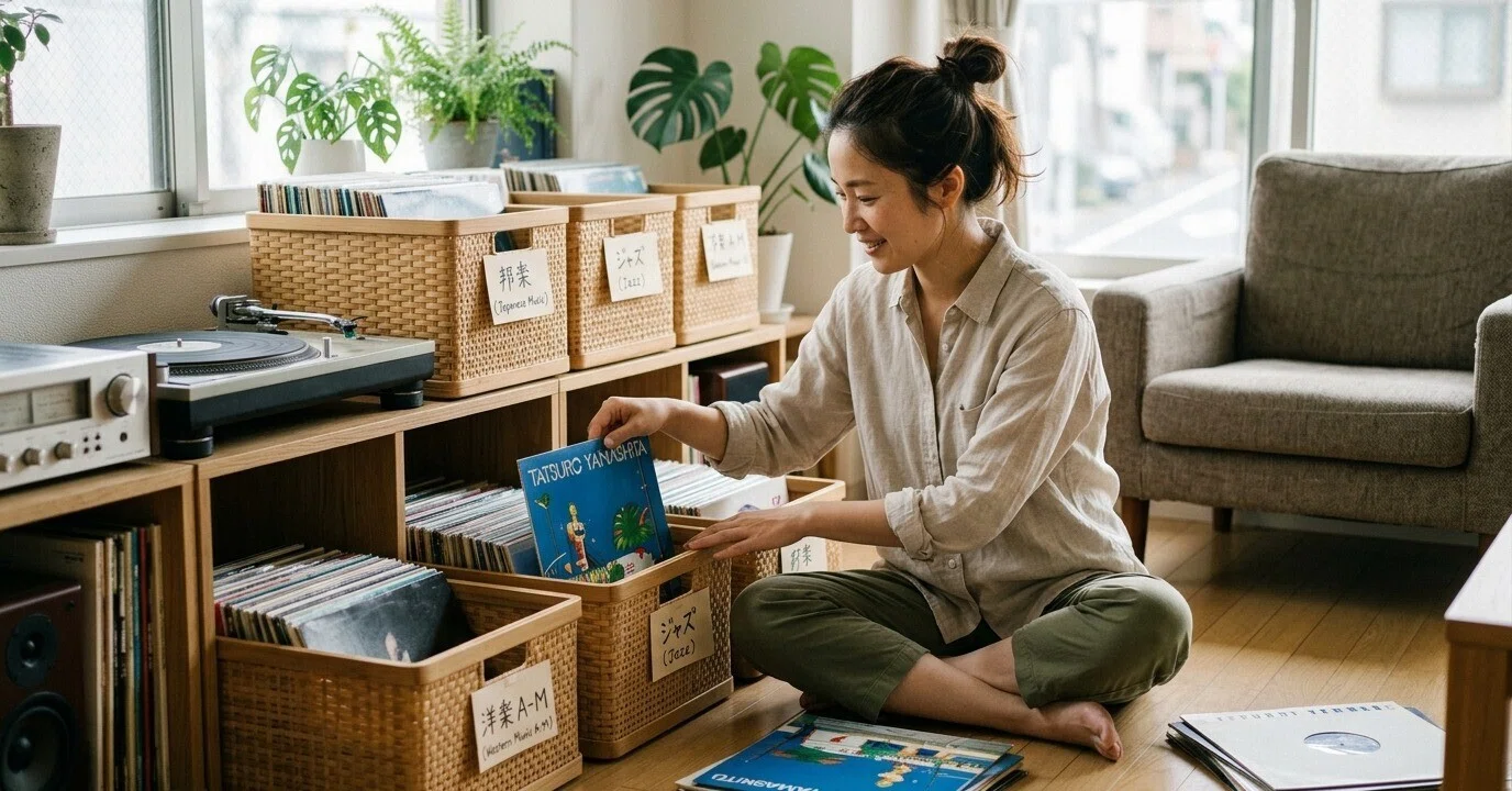 レコードに、竹が寄り添う日。無印良品の収納ボックスが「運命の箱