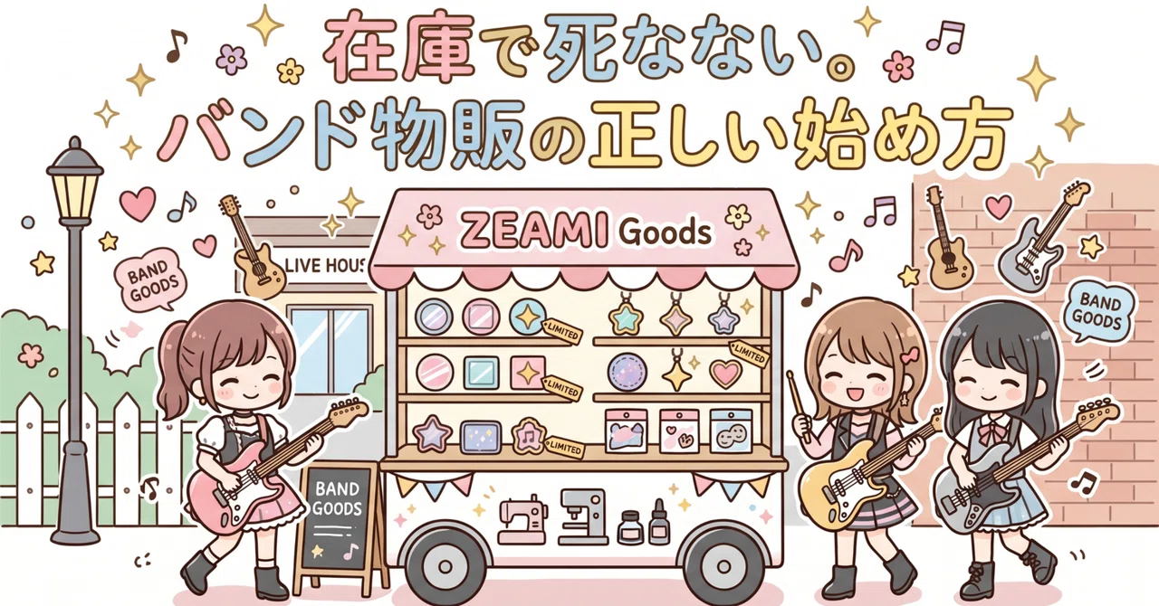在庫で死なない。バンド物販の正しい始め方｜ZEAMIグッズ制作の裏側