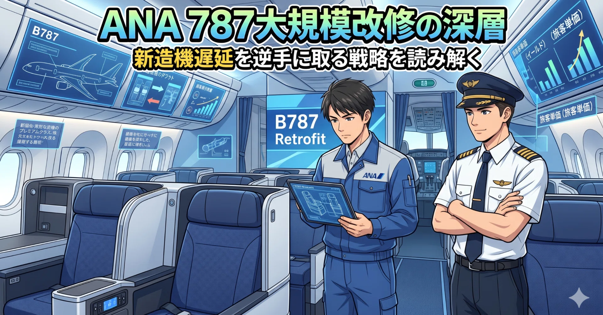 ANA 787型機 大規模改修の深層。新造機遅延を逆手に取る「レトロ