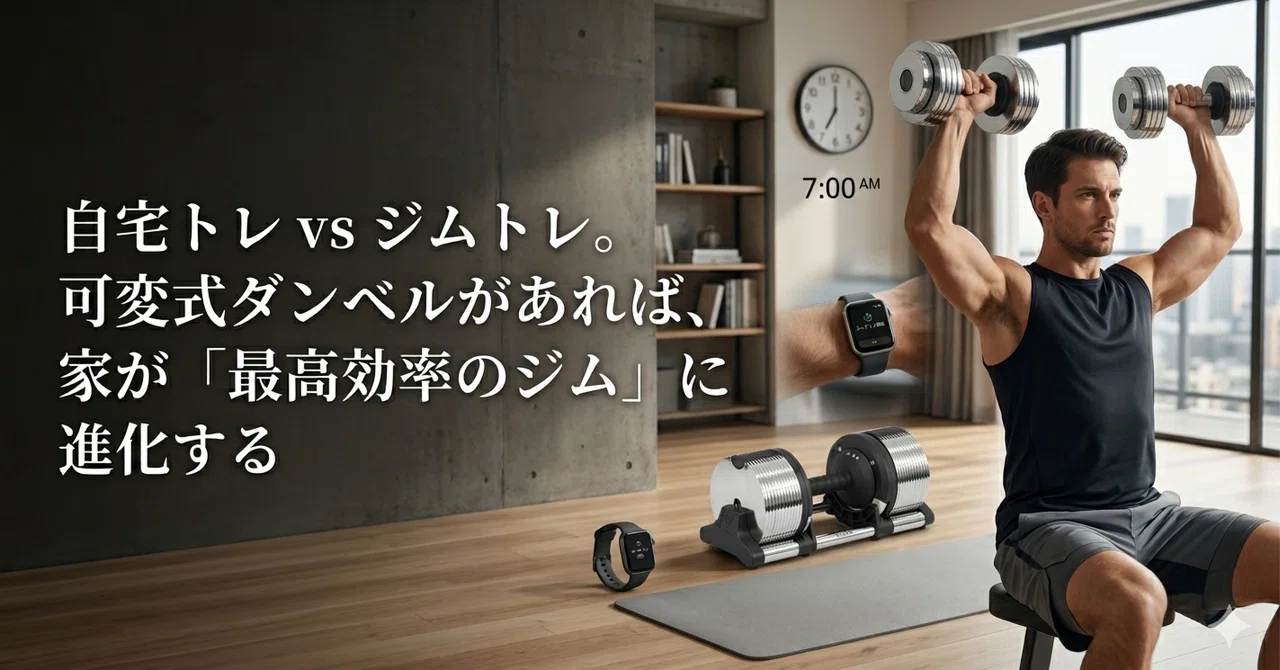 自宅トレ vs ジムトレ。可変式ダンベルがあれば、家が「最高効率のジム