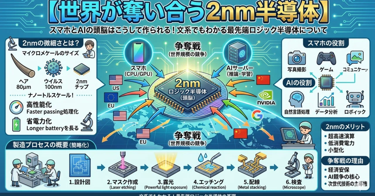 世界が奪い合う2nm半導体】スマホとAIの頭脳はこうして作られる！文系