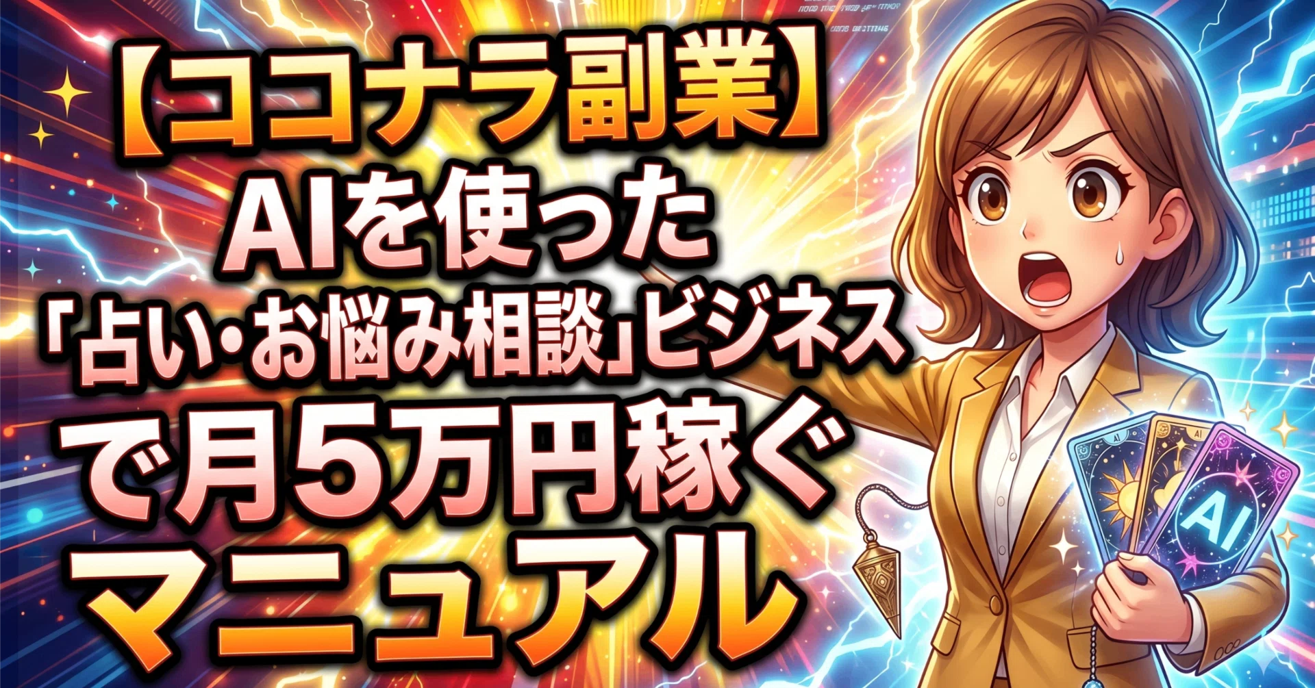 ココナラ副業】AIを使った「占い・お悩み相談」ビジネスで月5万円稼ぐ