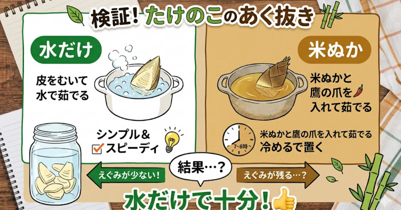 たけのこ アク抜き 米ぬか