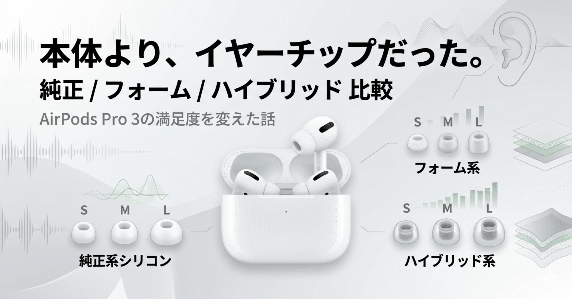 AirPods Pro 3は本体よりイヤーチップが命だった。純正を使い続けた僕
