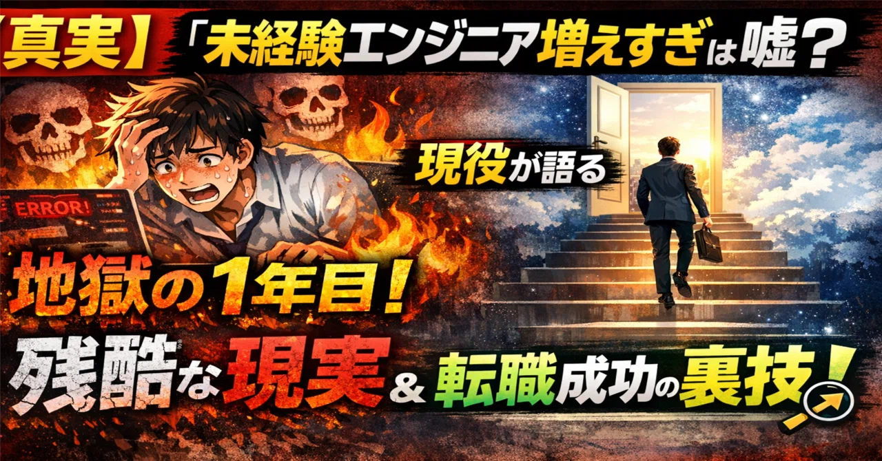【真実】「未経験エンジニア増えすぎ」は嘘？地獄の1年目を乗り越えた現役が語る、残…
