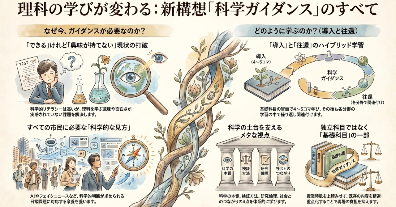 批判的分析Ⅴ】次期学習指導要領：理科教育の構造改革「科学ガイダンス