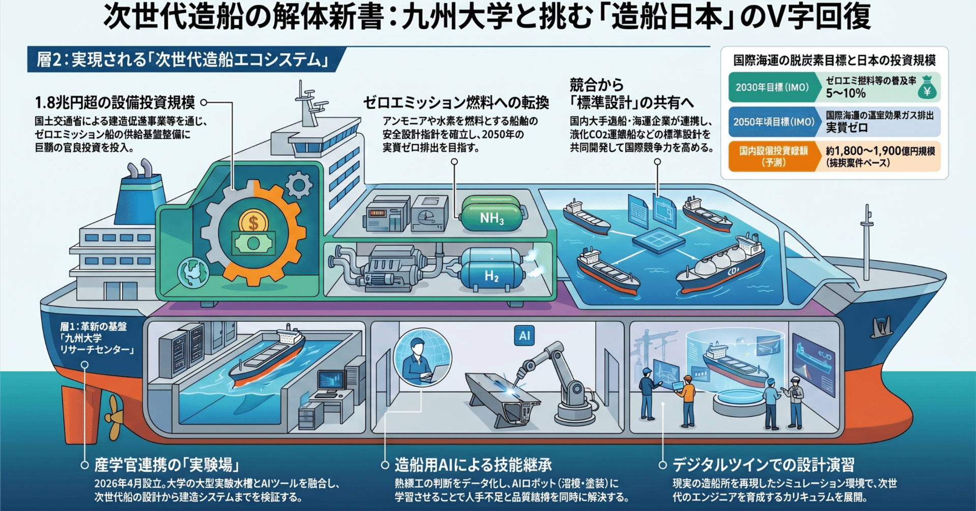 造船は終わっていない九州大学発・ゼロエミ船とAIがつくる次世代造船所