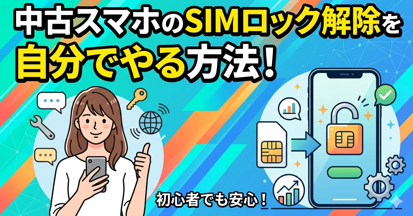 中古スマホのSIMロック解除を自分でやる方法！ドコモ・au