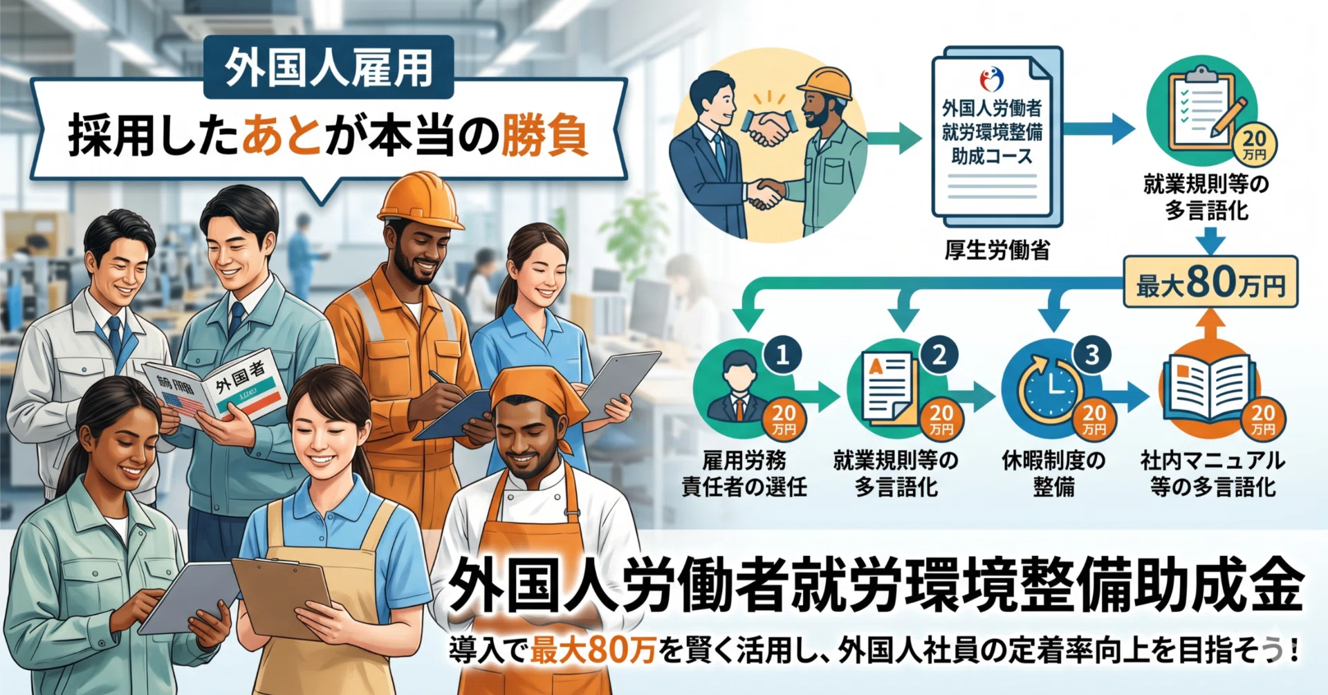 【中古】 新時代の労使関係 最大80万円】外国人労働者を雇う会社必見！「外国人労働者就労環境整備