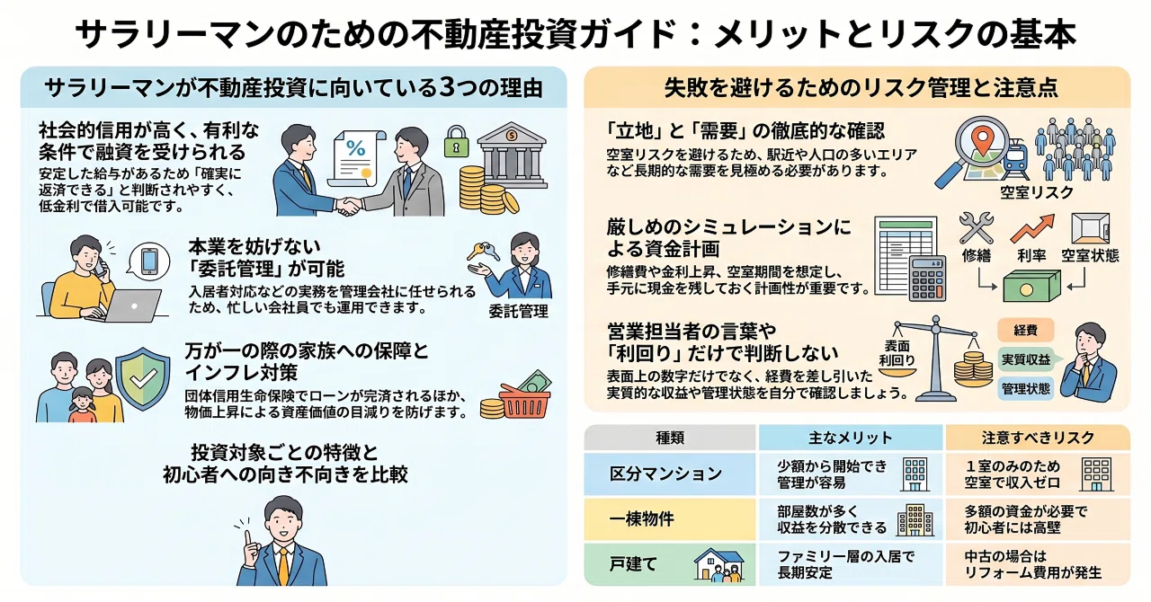 サラリーマンに不動産投資」はおすすめ？メリット・リスク・失敗しない