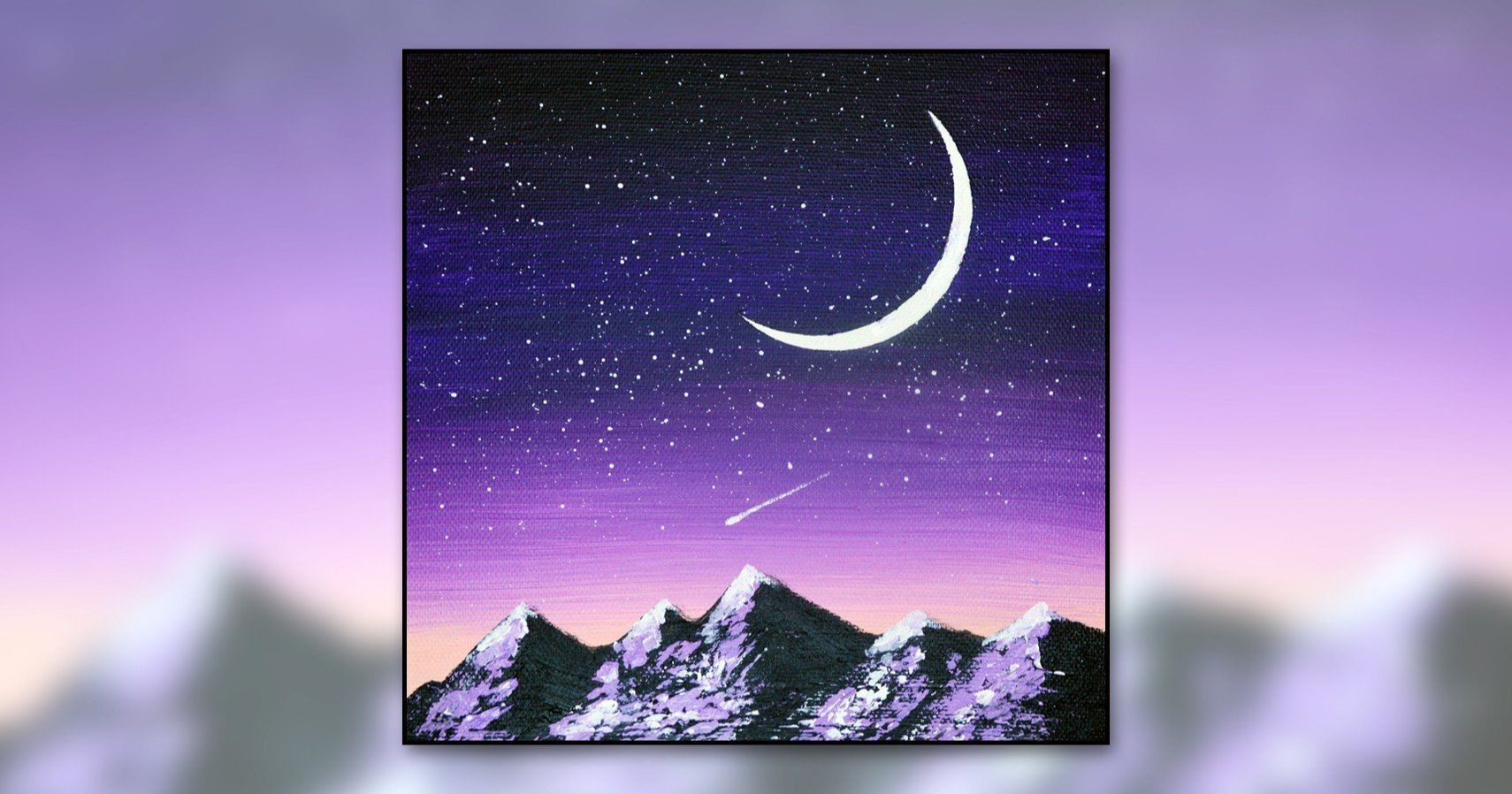 アクリル絵の具を使用した 紫色の空と三日月 の描き方 初心者が簡単に絵を描く方法 Junya Art Note アクリル絵の具を使用した 紫色の空と三日月 の描き方 初心者が簡単に絵を描く方法 Junya Art Note