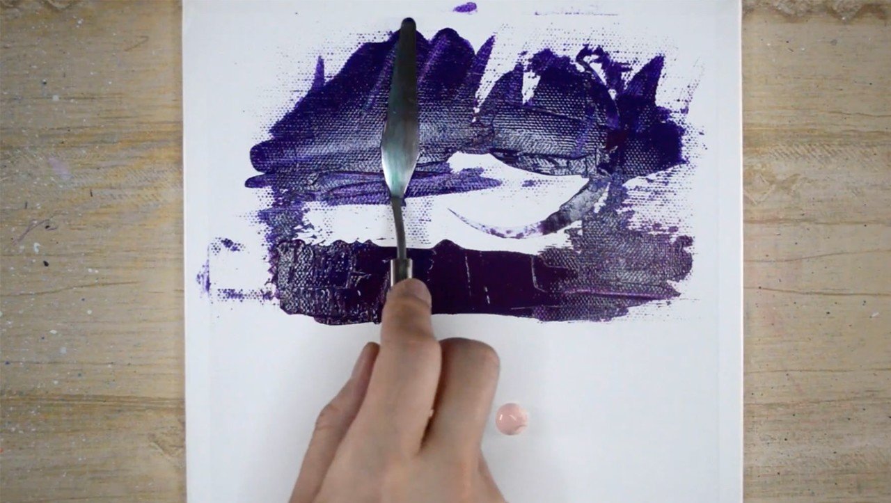 アクリル絵の具を使用した 紫色の空と三日月 の描き方 初心者が簡単に絵を描く方法 Junya Art Note