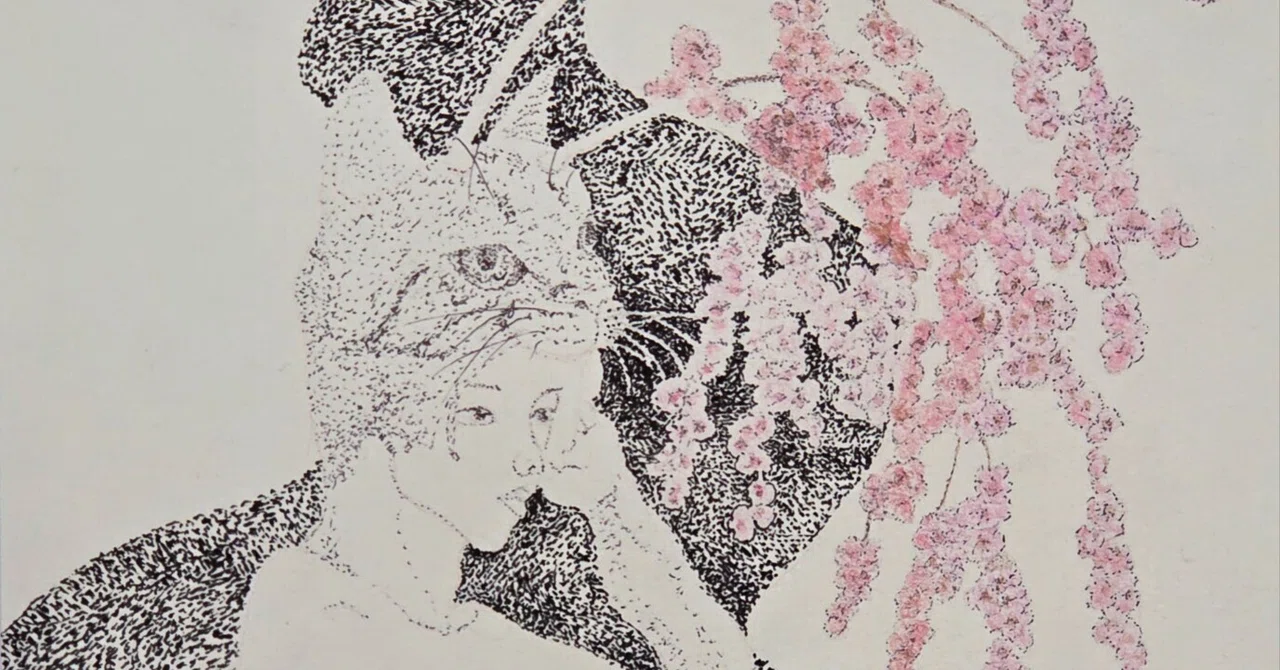 猫の王【ペン画作品紹介】｜岸谷manah