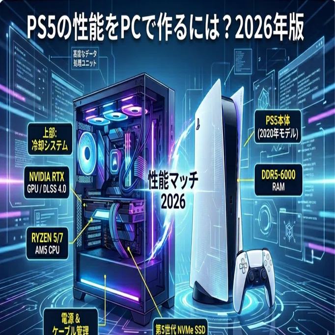 PS5の性能をPCで作るには？2026年版(全パーツ編)｜無名大学生