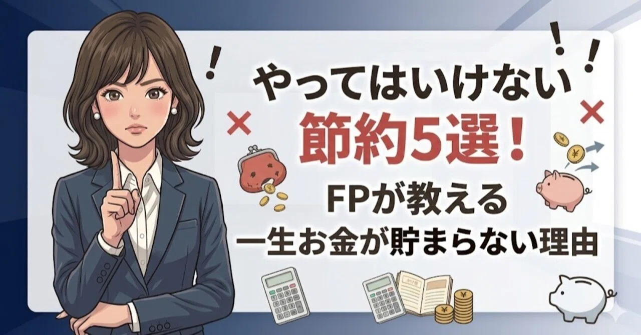 やってはいけない節約5選！FPが教える一生お金が貯まらない理由｜めぐ