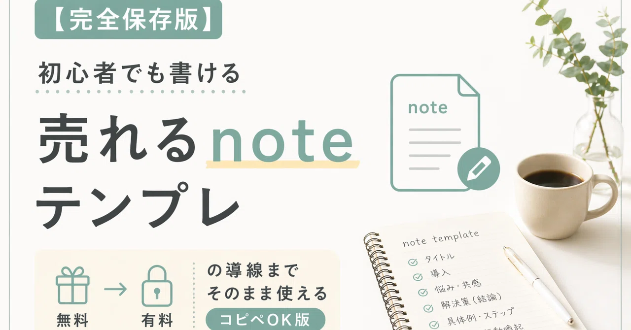 [Definitive Edition] A Note Template for Beginners That Actually Sells ...