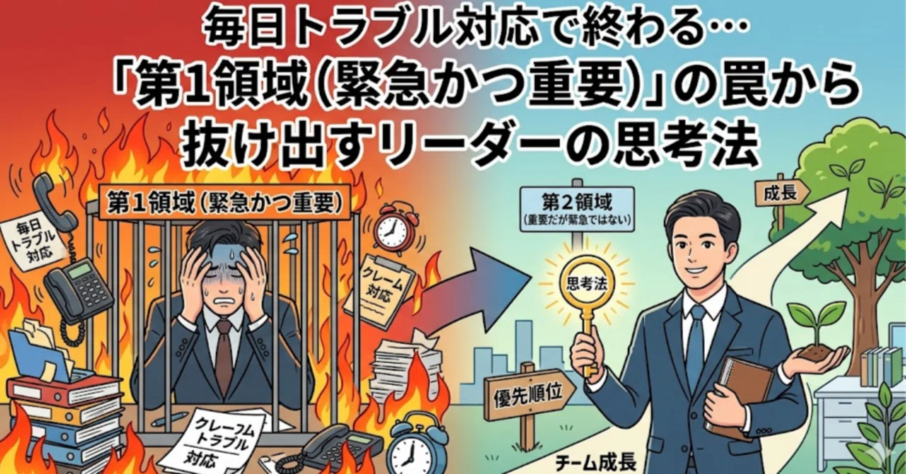 毎日トラブル対応で終わる…「第1領域（緊急かつ重要）」の罠から