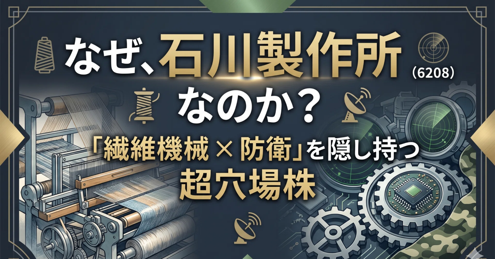 なぜ石川製作所（6208）なのか？津田駒と同じ
