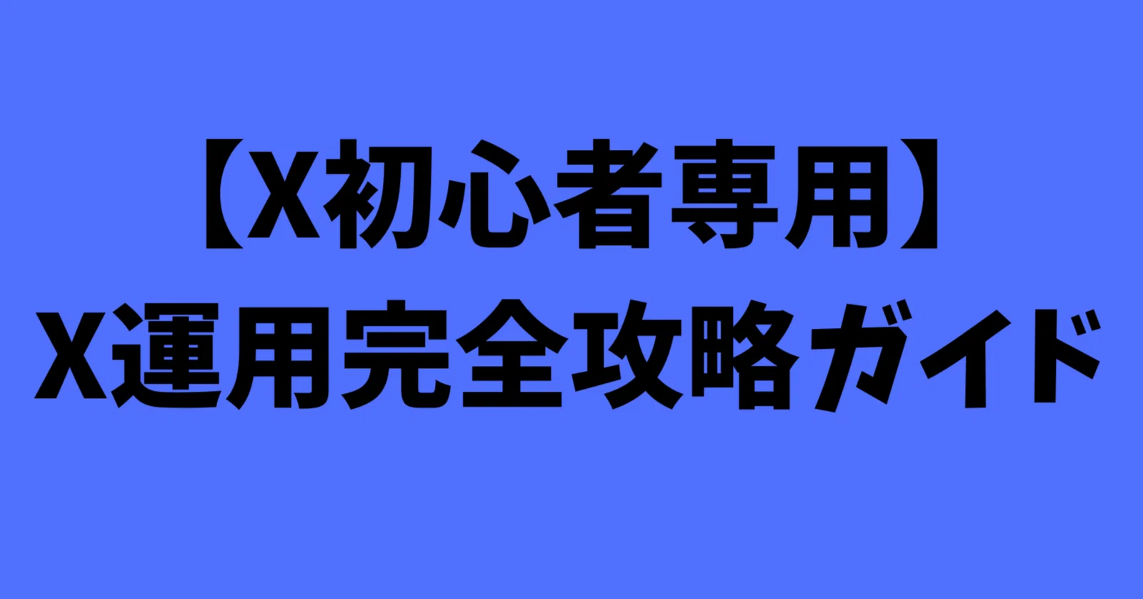 X初心者運用完全攻略ガイド|ぽんちゃん|勤続25年中間管理職の攻略法 X初心者運用完全攻略ガイド|ぽんちゃん|勤続25年中間管理職の攻略法