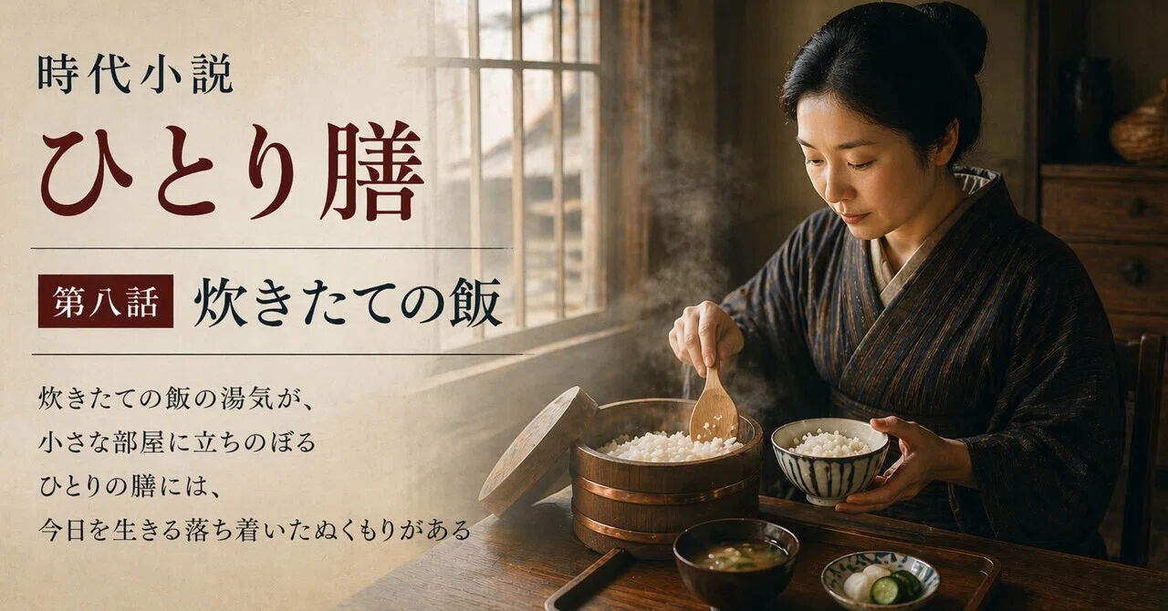 時代小説】『ひとり膳』第八話 炊きたての飯｜谺剣二郎@ケンダマ