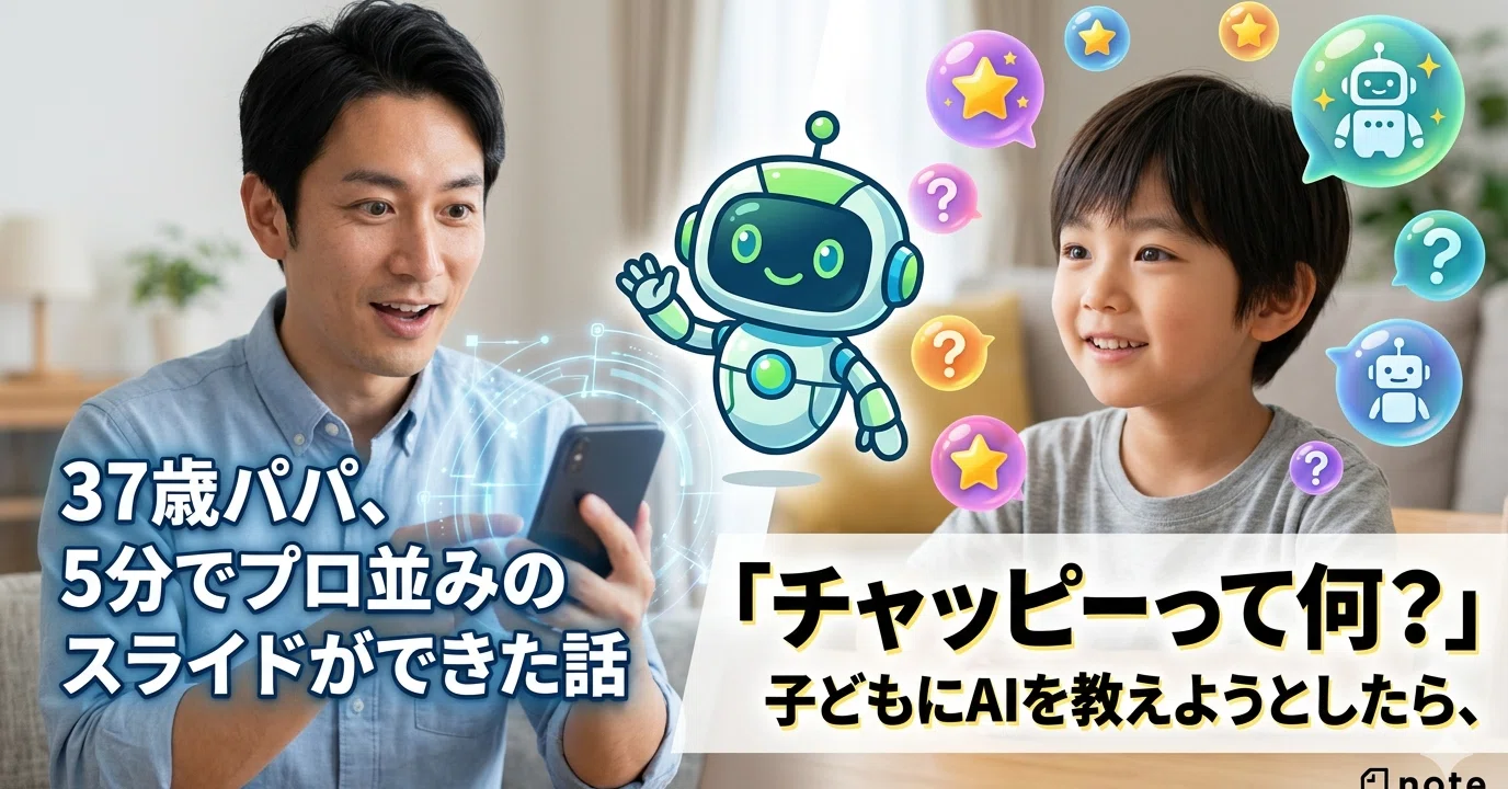 チャッピーって何？」37歳パパが子どもにAIを教えようとしたら、5分で 