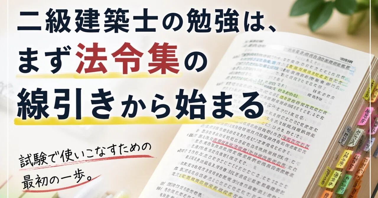 二級建築士、法令集の線引き｜大工が空き家を買って好き勝手に直す様子