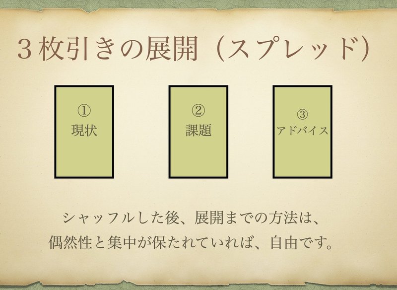 やさしいタロット を使って 3秒 で三枚引きの結論を導く方法 すみぃ Note