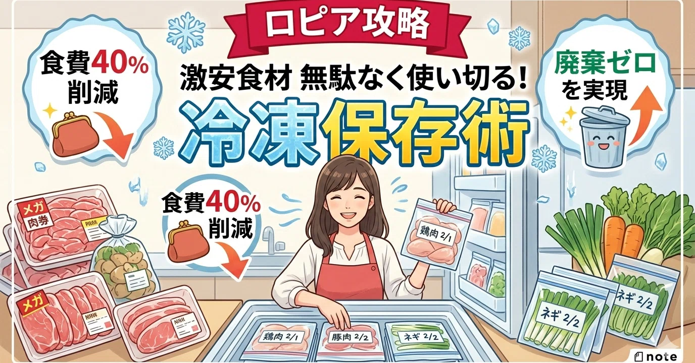 ロピアの激安食材を無駄なく使い切る冷凍保存術で食費40％削減と廃棄 