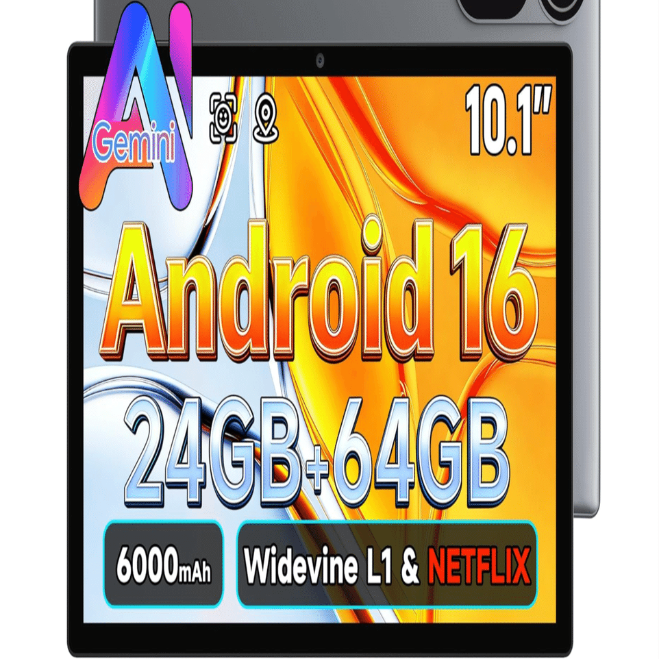 Android16搭載 24GBRAM AI最適化 大容量6150mAh BMAX I10S Android 16タブレット｜最新Gemini AI 3.1搭載10インチwi-fi