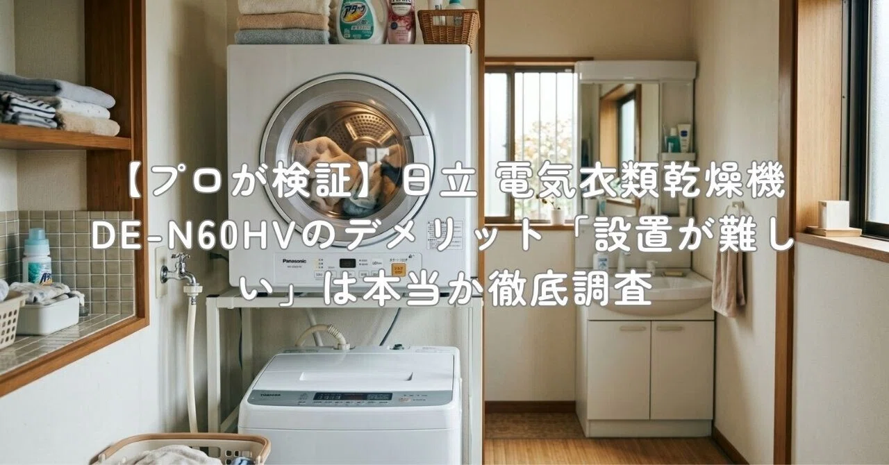 【最終値下】日立の衣類乾燥機5kになります。古いものですが、異常なく稼働します。専用のスタンドは必要でしたら差し上げます。 プロが検証】日立 電気衣類乾燥機 DE-N60HVのデメリット「設置が難しい