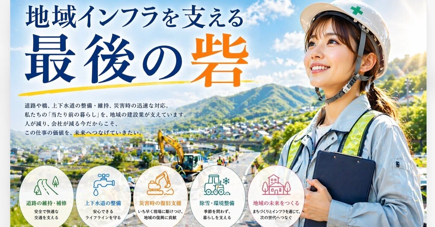 地域インフラを支える最後の砦ー地方から建設会社が消える日➖社会