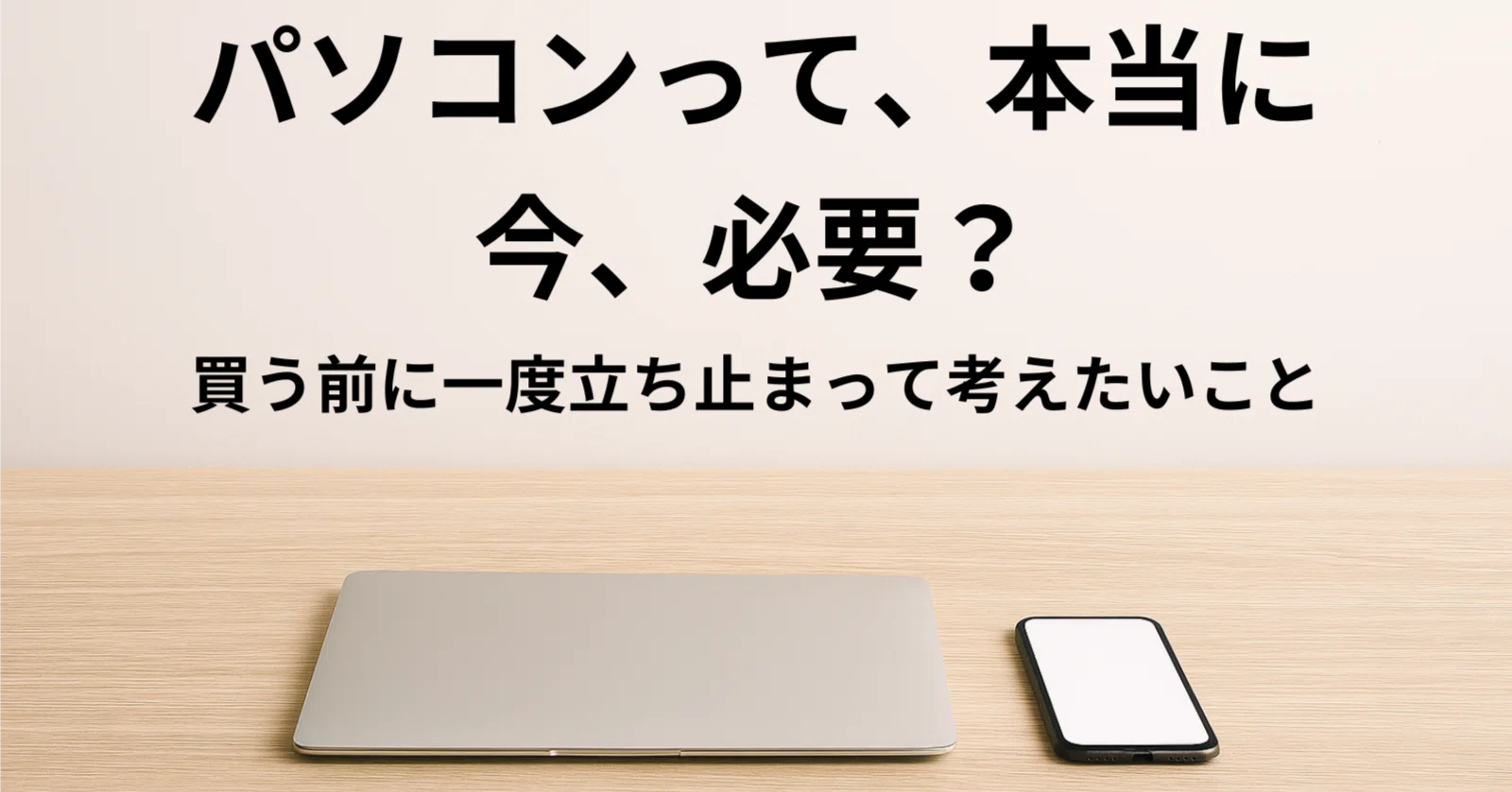 パソコンって、本当に今必要？買う前に一度立ち止まって考えたいこと