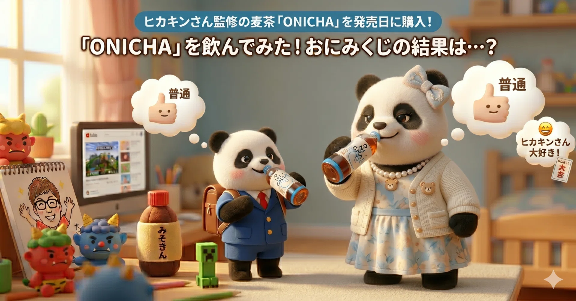 ヒカキンさん監修の麦茶「ONICHA」を発売日に購入！息子の反応と正直な