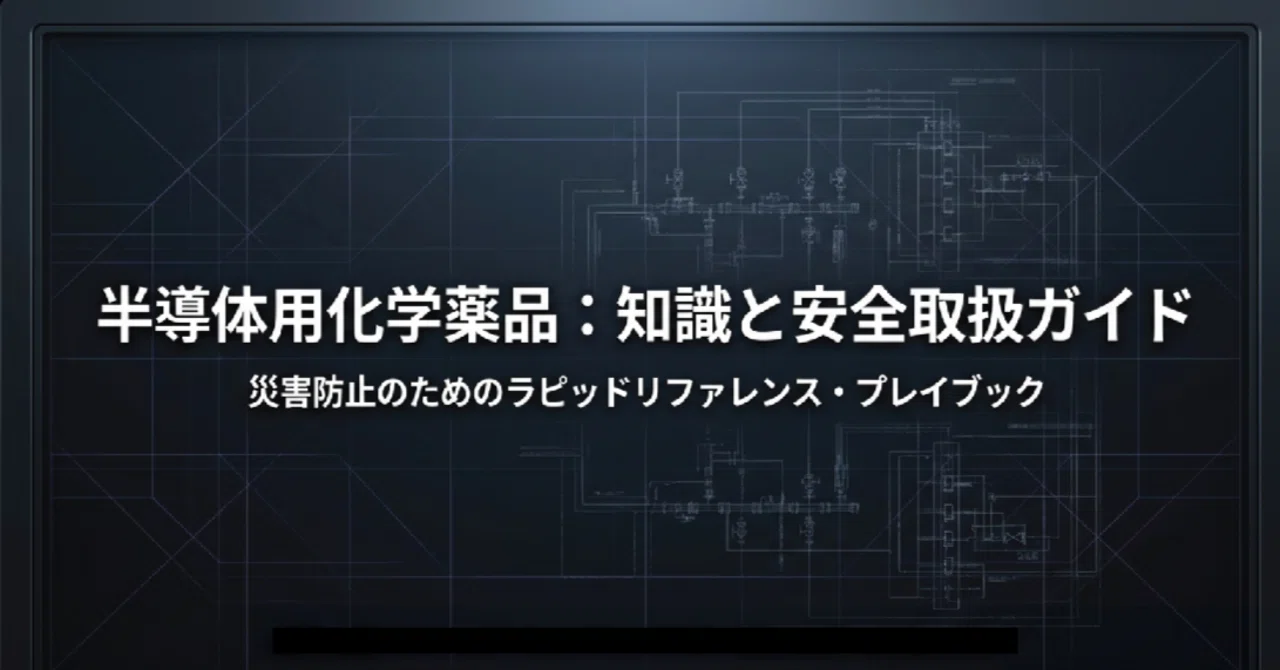 ☠☠半導体用化学薬品☠☠の安全取扱と技術的深掘り：完全災害防止の