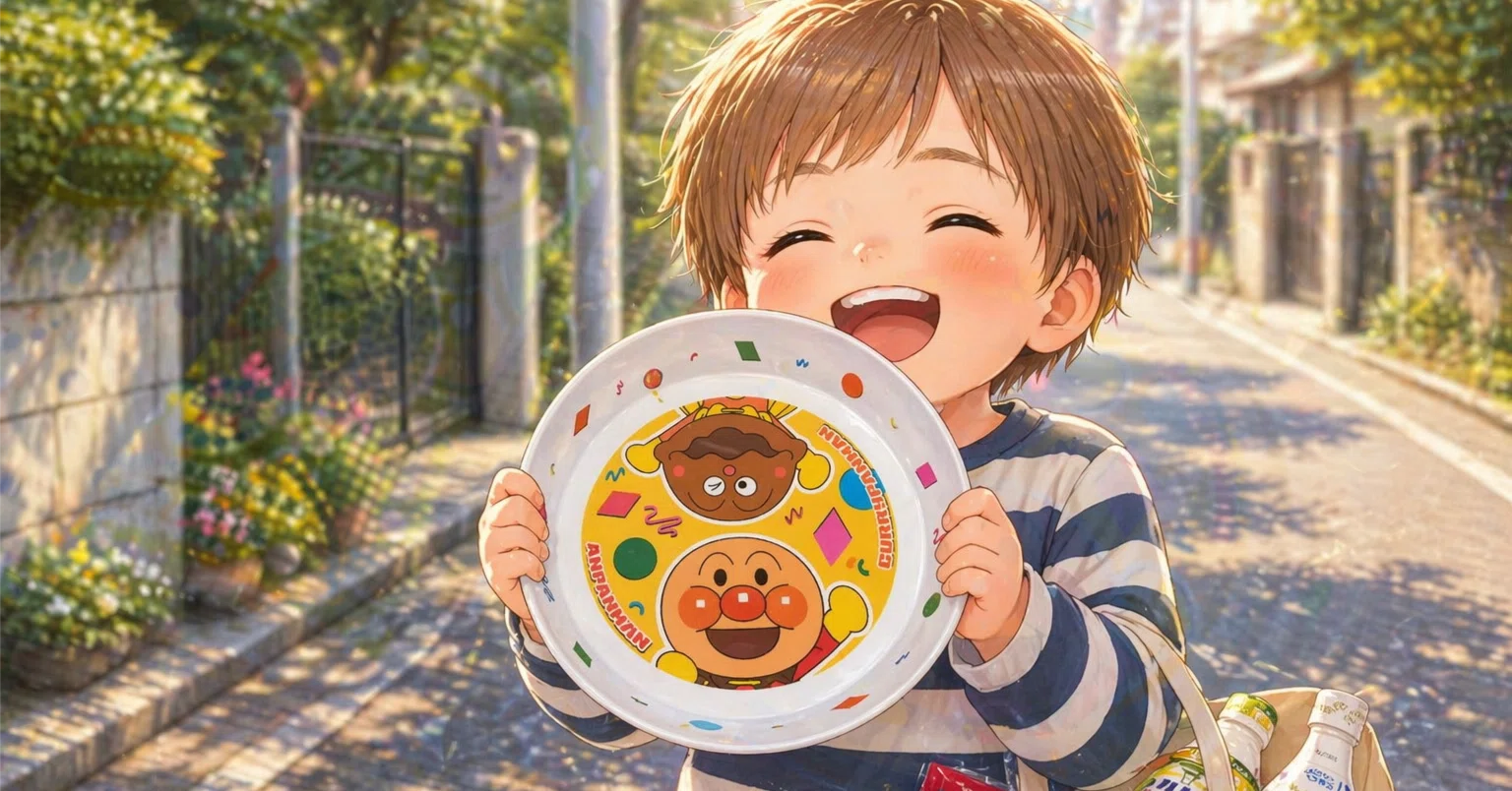 育児】ついつい集めたくなる！アンパンマンプレートをもらってきました