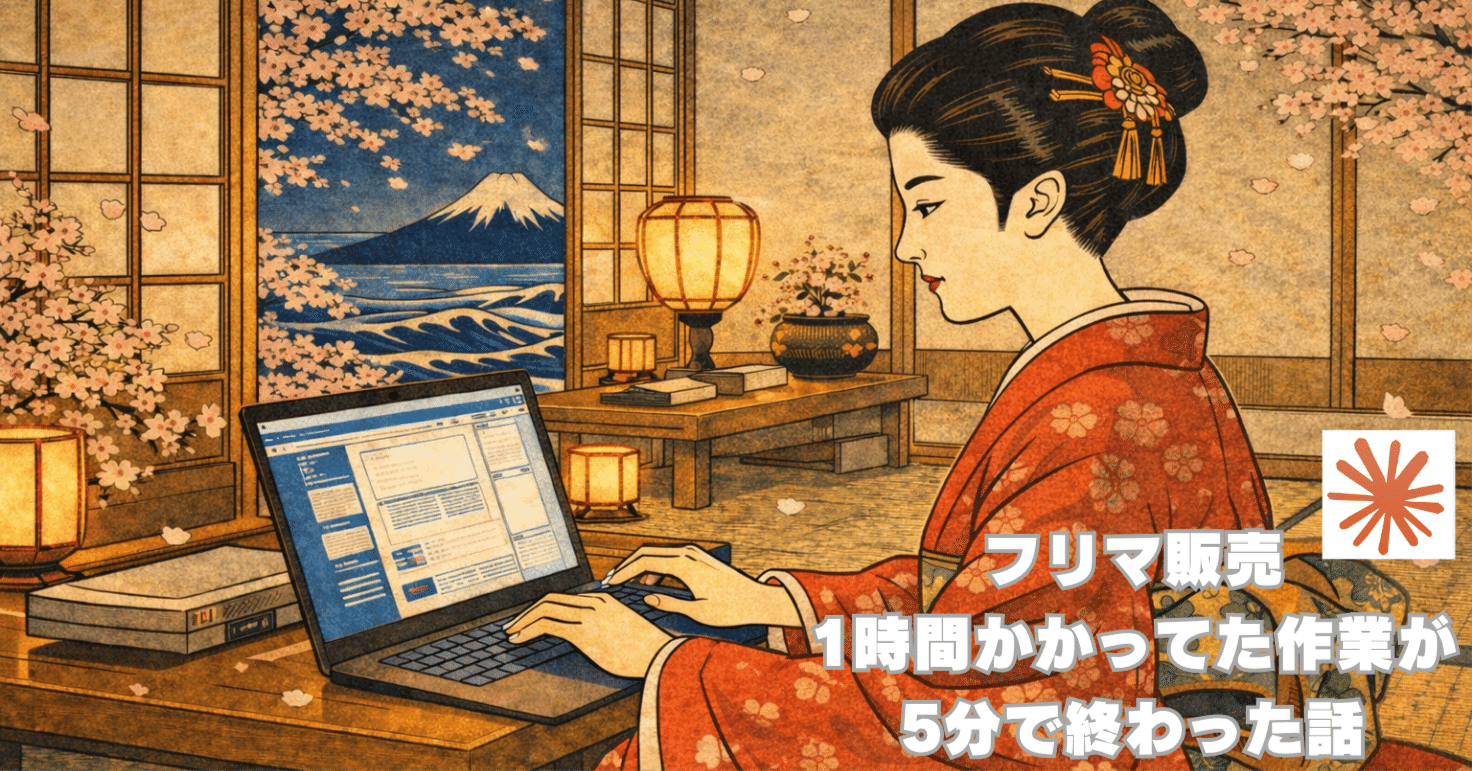 フリマで売却済み フリマアシスト】メルカリで再出品やテンプレ挿入を簡単にやってくれる