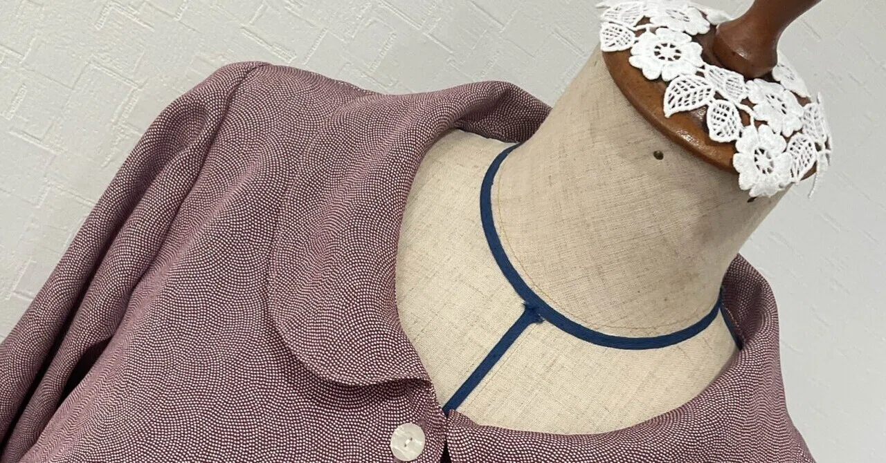 鮫小紋のツーピース　着物リメイク のんこ❣️の着物リメイク👘コーナー🥰 147 江戸鮫小紋から