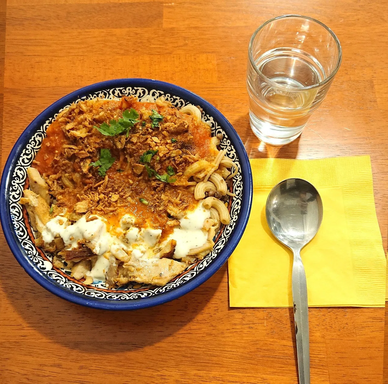 アラブ料理の新店でエジプトの国民食コシャリを食べたよ＠飯田橋