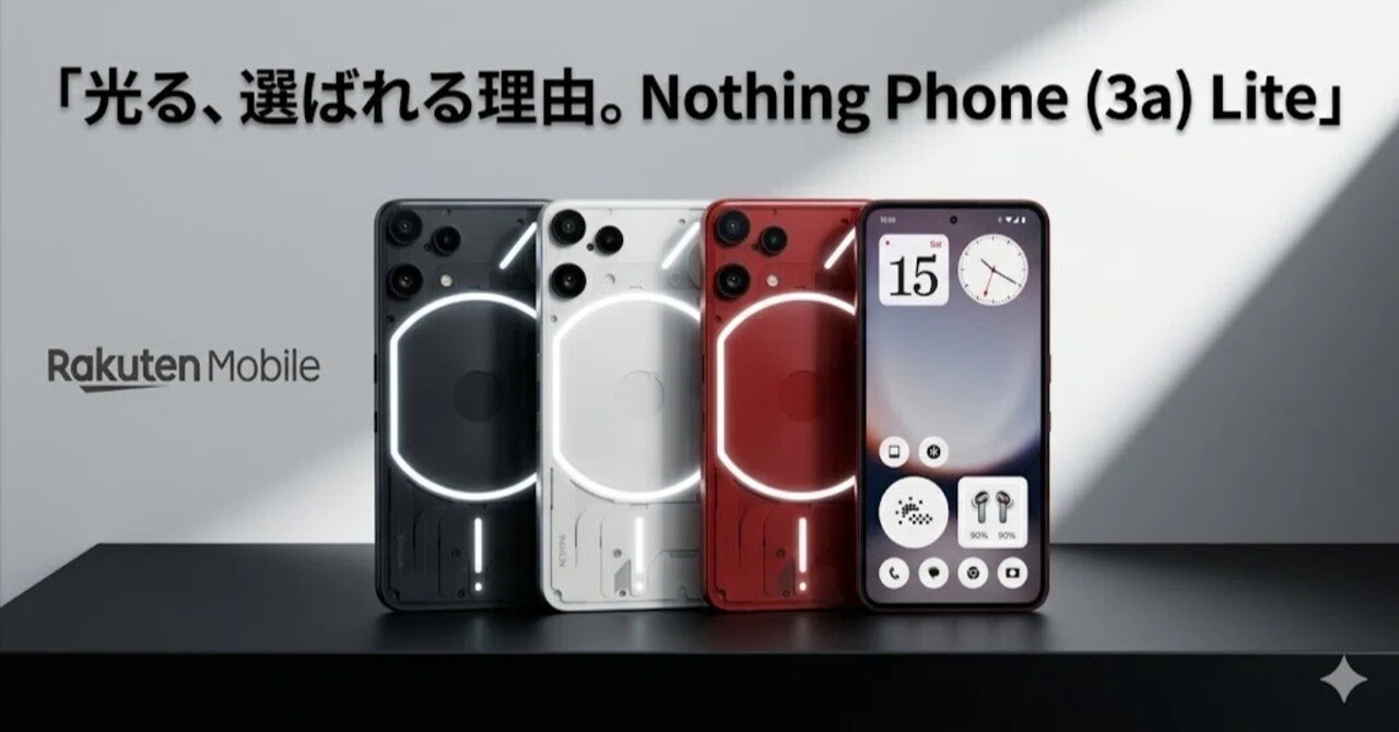 楽天モバイル Nothing Phone (3a) Lite｜本体のみ購入が正解？iPhone派