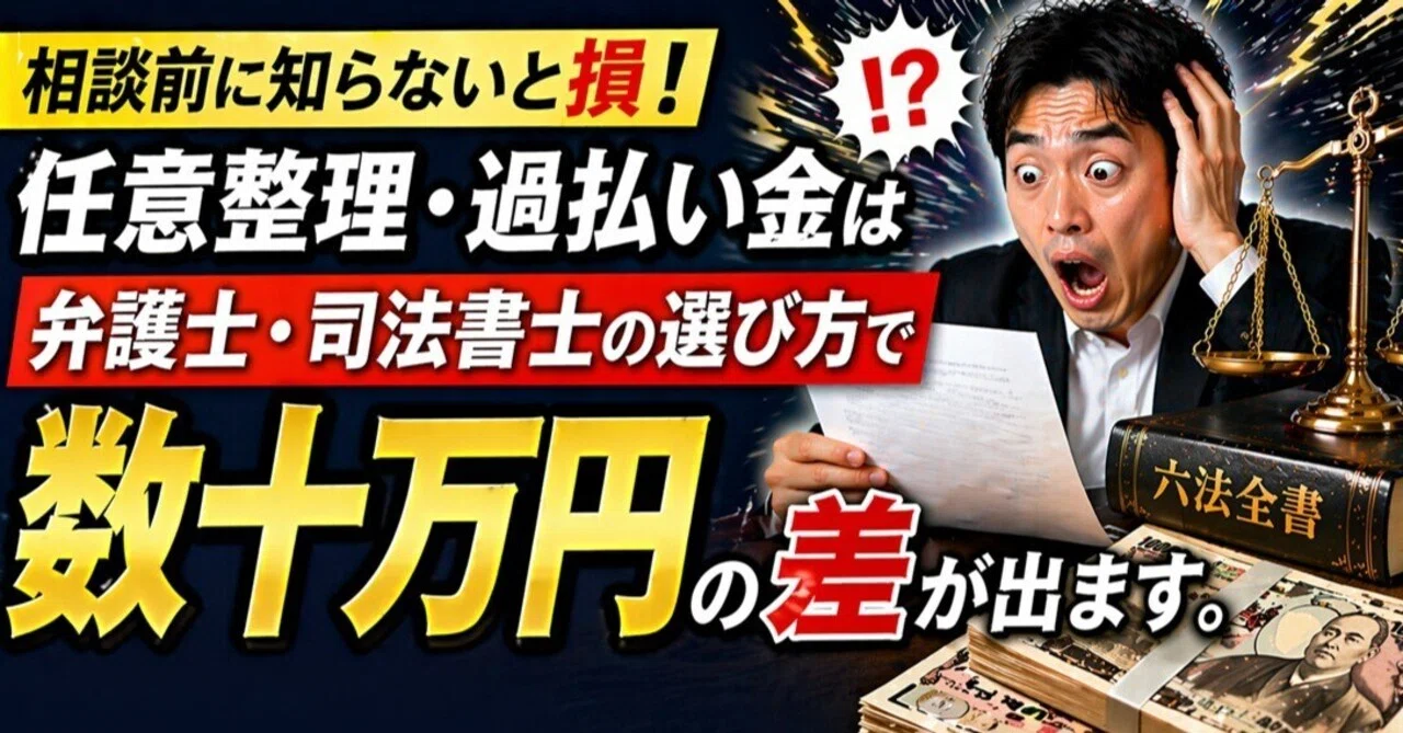 相談前に知らないと損|任意整理・過払い金は弁護士・司法書士の選び方で数十万円の差が出ます。|とあるサラ金支店長の 借金脱出&家計再建