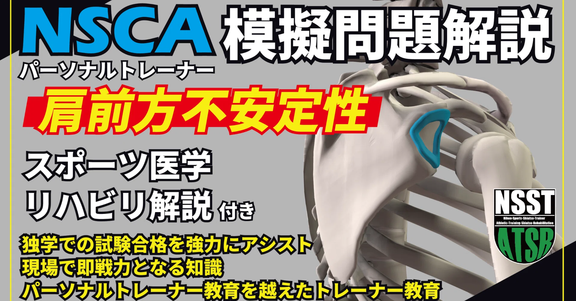 NSCA試験模擬問題解説：問題解説以外にもスポーツ医学・アスリハ解説