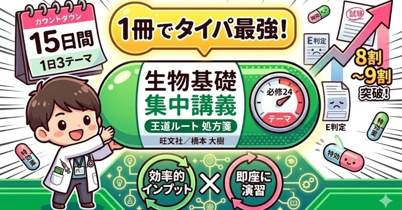 生物基礎の処方箋】【共通テスト 生物基礎 集中講義】基礎固めの特効薬 